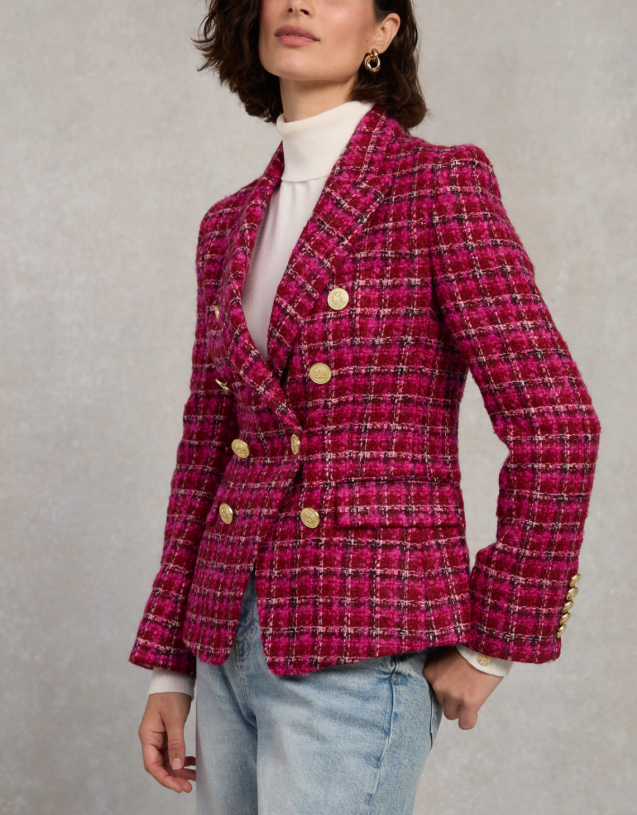 Vintage Plaid Double Breasted Blaze