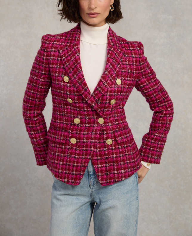 Vintage Plaid Double Breasted Blaze
