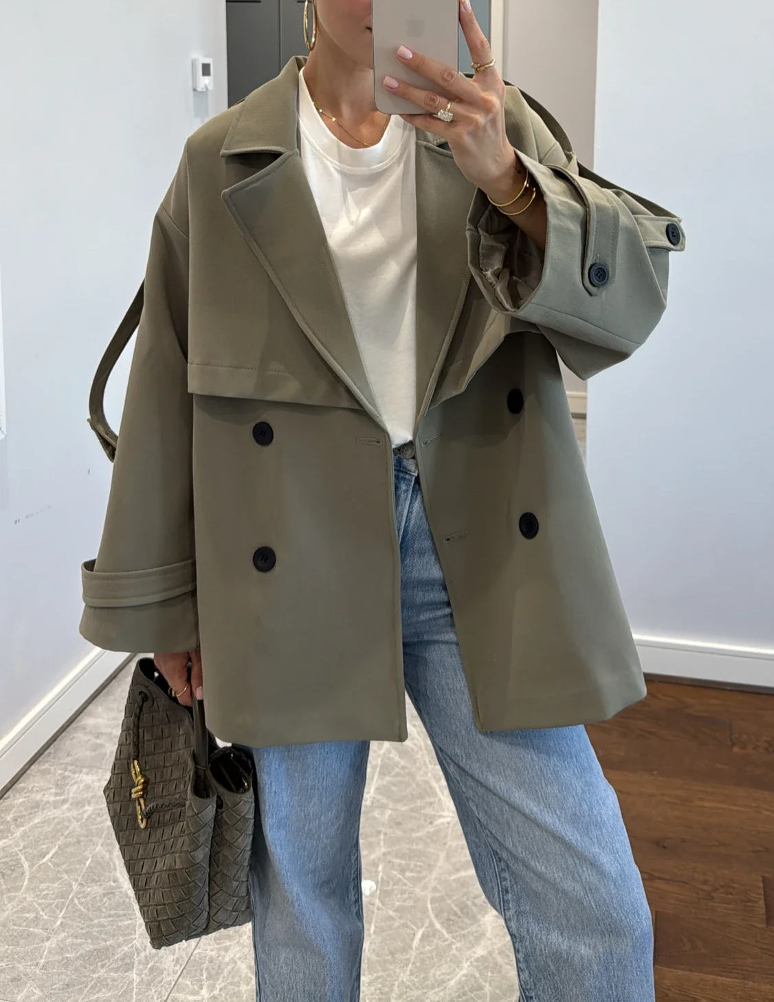 Oversized Drop Shoulder Trench Coat