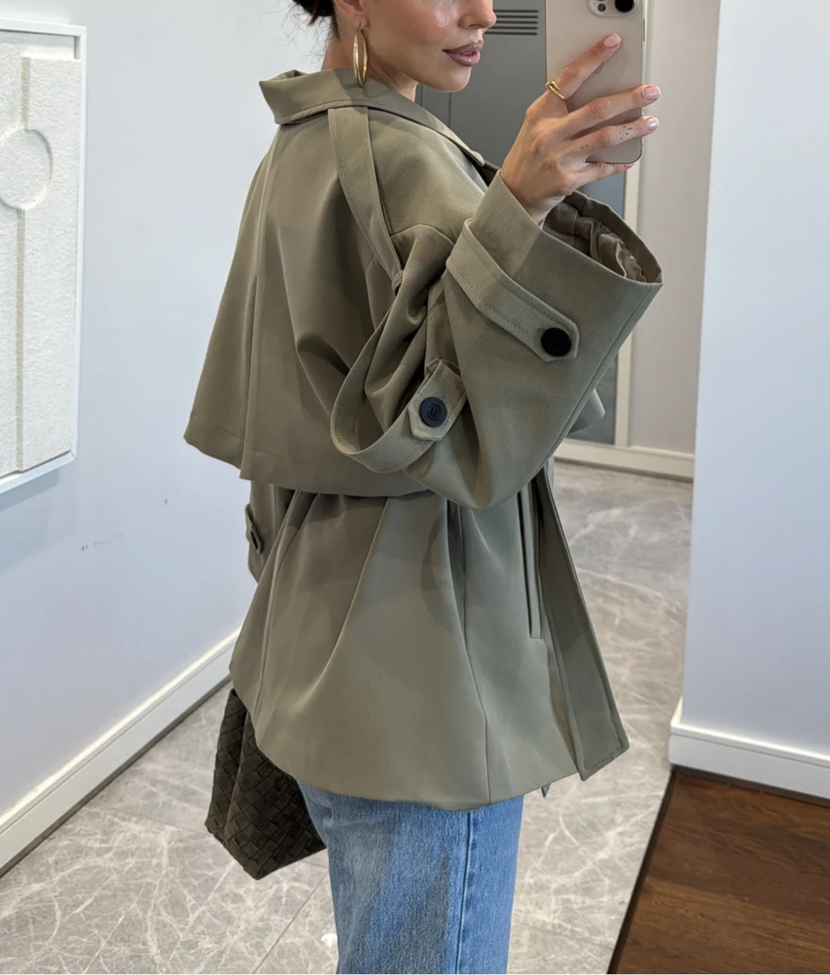 Oversized Drop Shoulder Trench Coat
