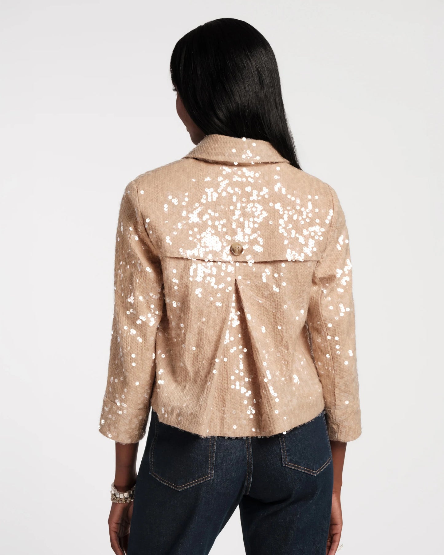 Fashion Double-breasted Sequin Jacket