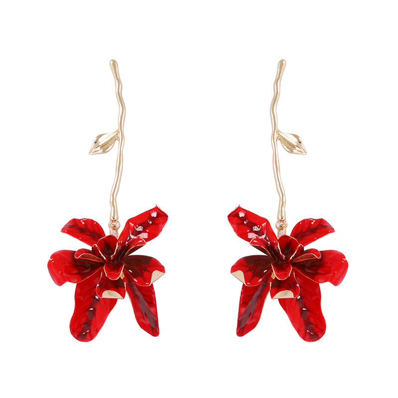 Fashion Metal Flower Earrings
