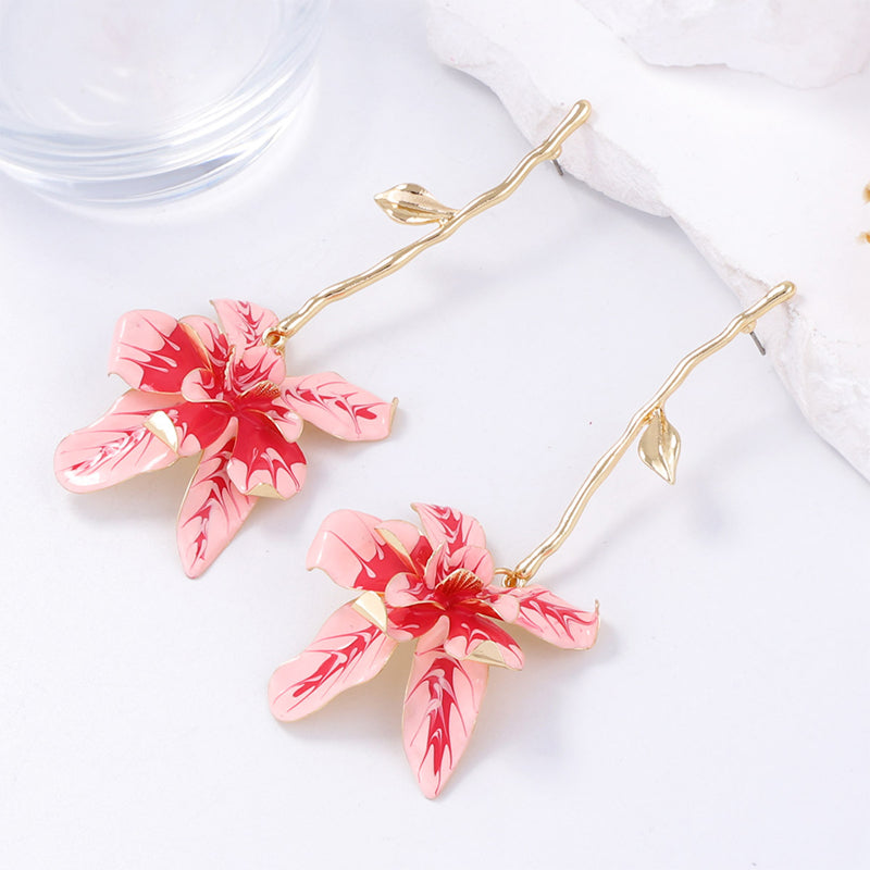 Fashion Metal Flower Earrings