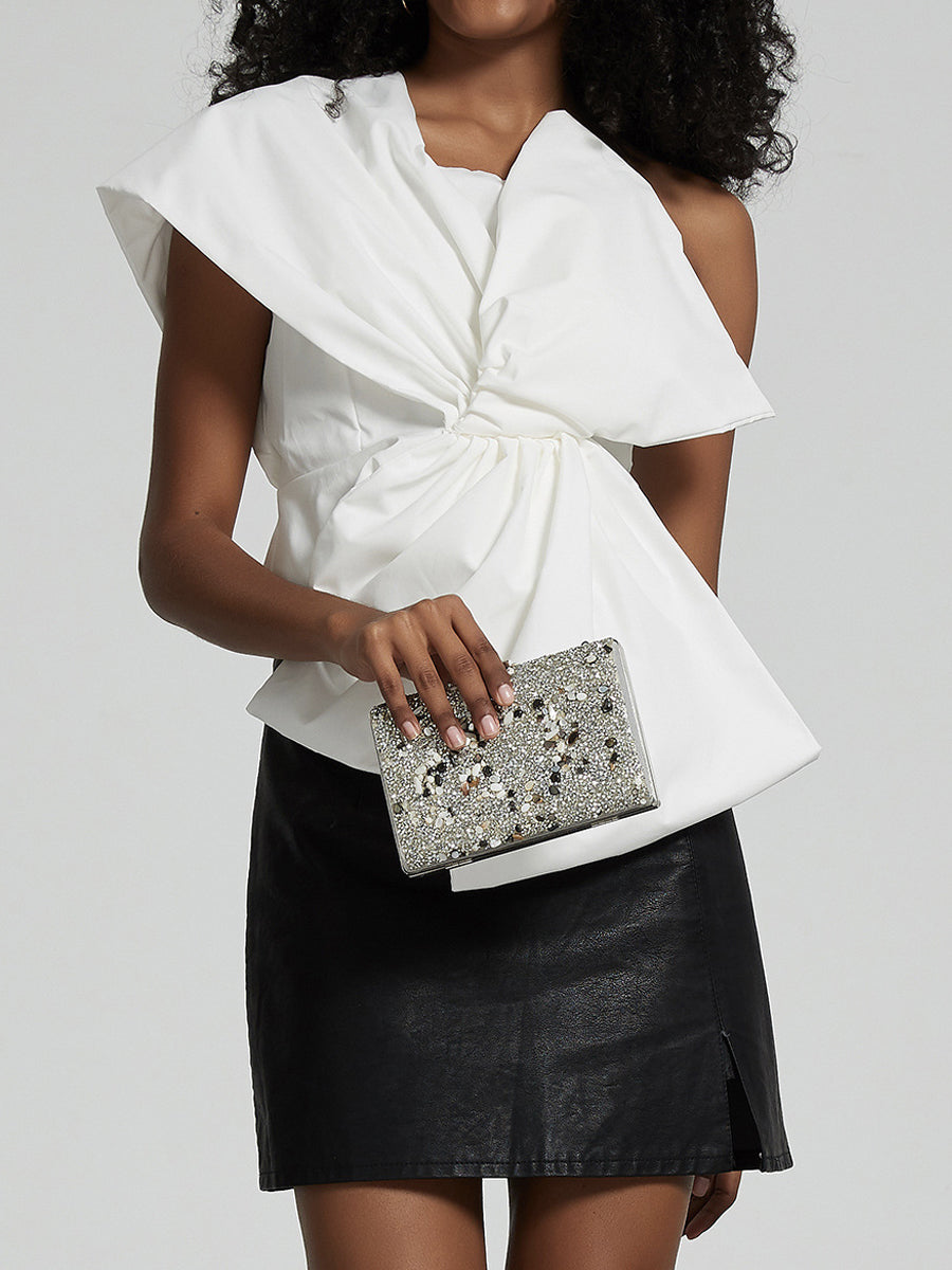 Bow Detail One Shoulder Fashion Top
