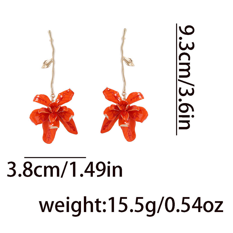 Fashion Metal Flower Earrings