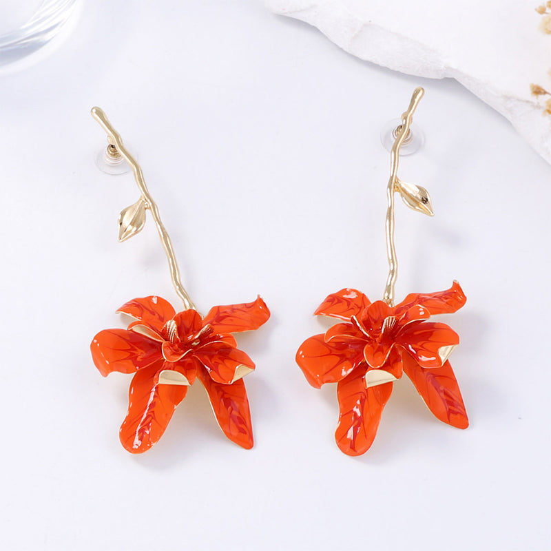 Fashion Metal Flower Earrings