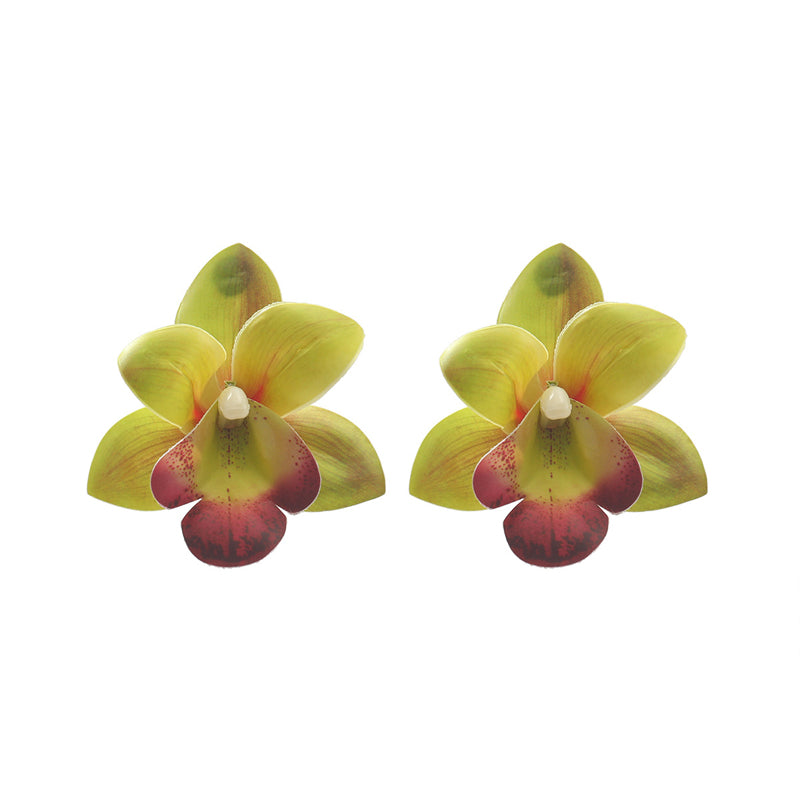 Holiday Phalaenopsis Multi-layer Earrings