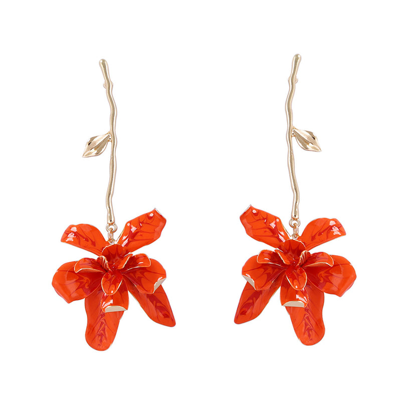 Fashion Metal Flower Earrings