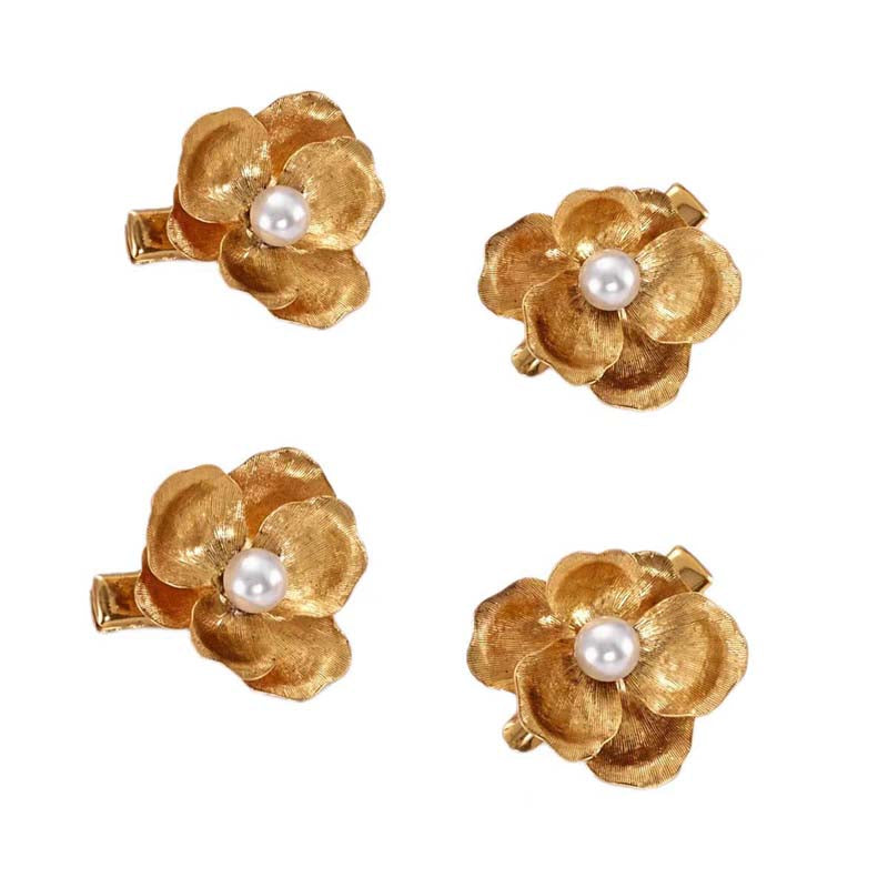 Vintage Pearl Flower Hairpin Side Clip Hair Accessories
