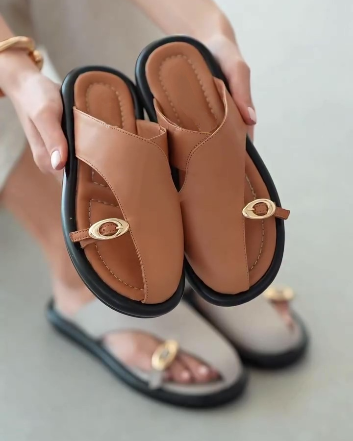 Square Toe Thong Sandals