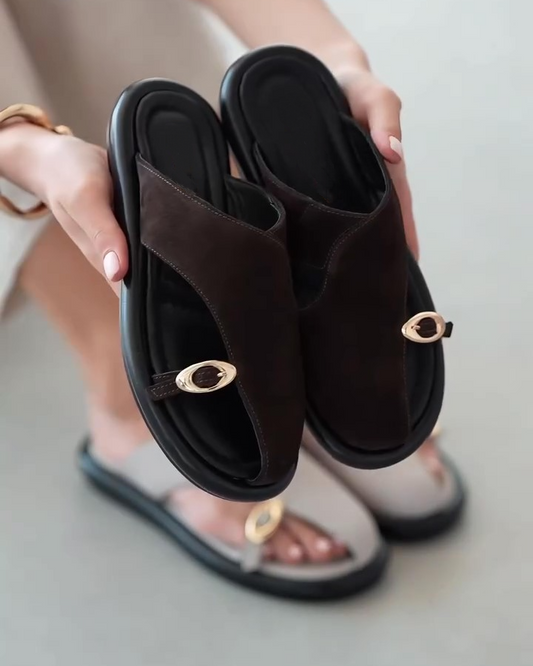 Square Toe Thong Sandals