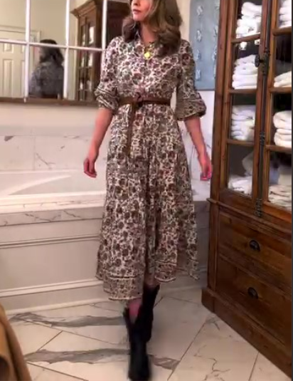 Cream Chintz Mabel Maxi Dress