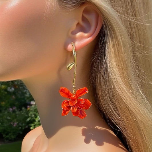 Fashion Metal Flower Earrings