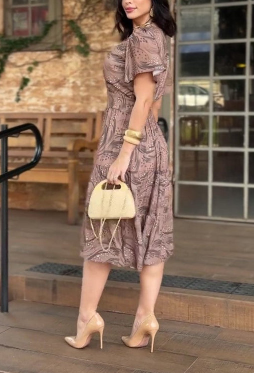 Lovely Crepe Georgette Midi Dress
