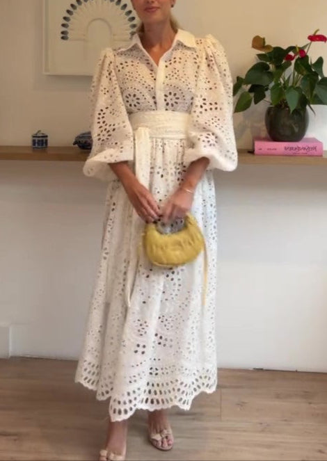 Lace Waist Maxi Dress