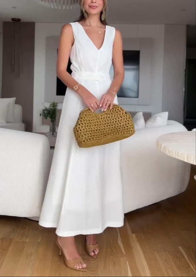 Temperament Waist Sleeveless Dress