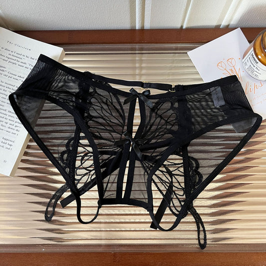 Sexy Butterfly Lace-up Low-Rise Briefs