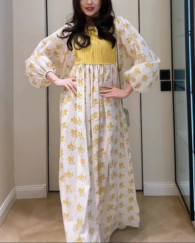 Comfortable Patchwork Print Dress
