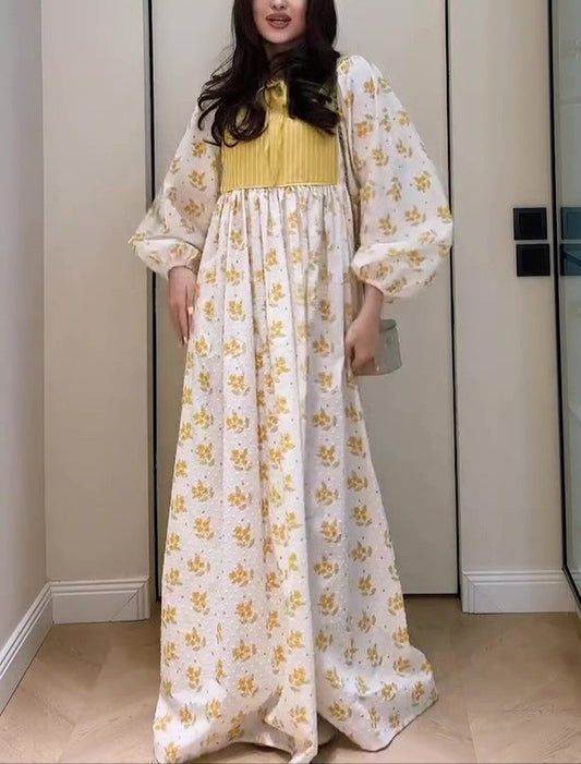 Comfortable Patchwork Print Dress