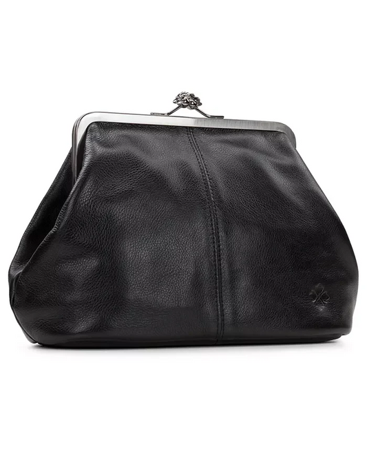 Closure Adorned Leather Bag