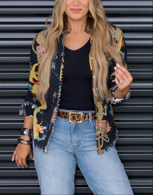 Mystic Dragon Print Shirt