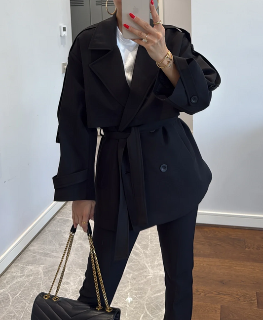 Oversized Drop Shoulder Trench Coat