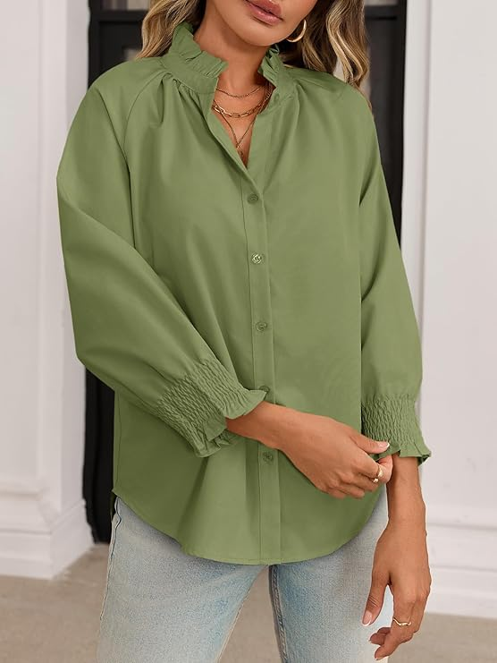 Smocked Sleeve Blouse