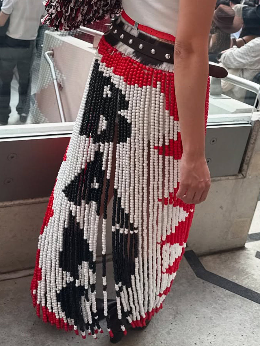 Fashion Letter Beaded Belt
