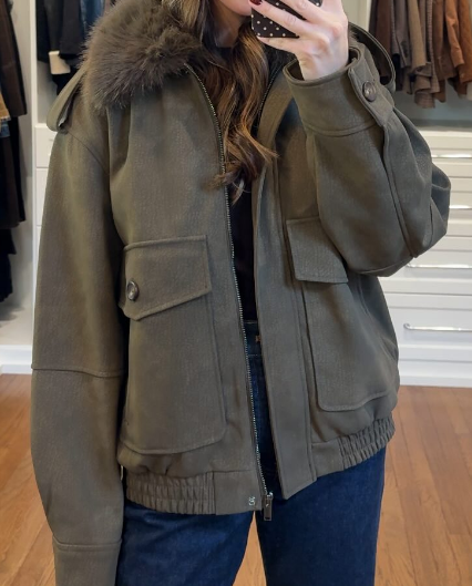 Chic Suede Faux Fur Jacket